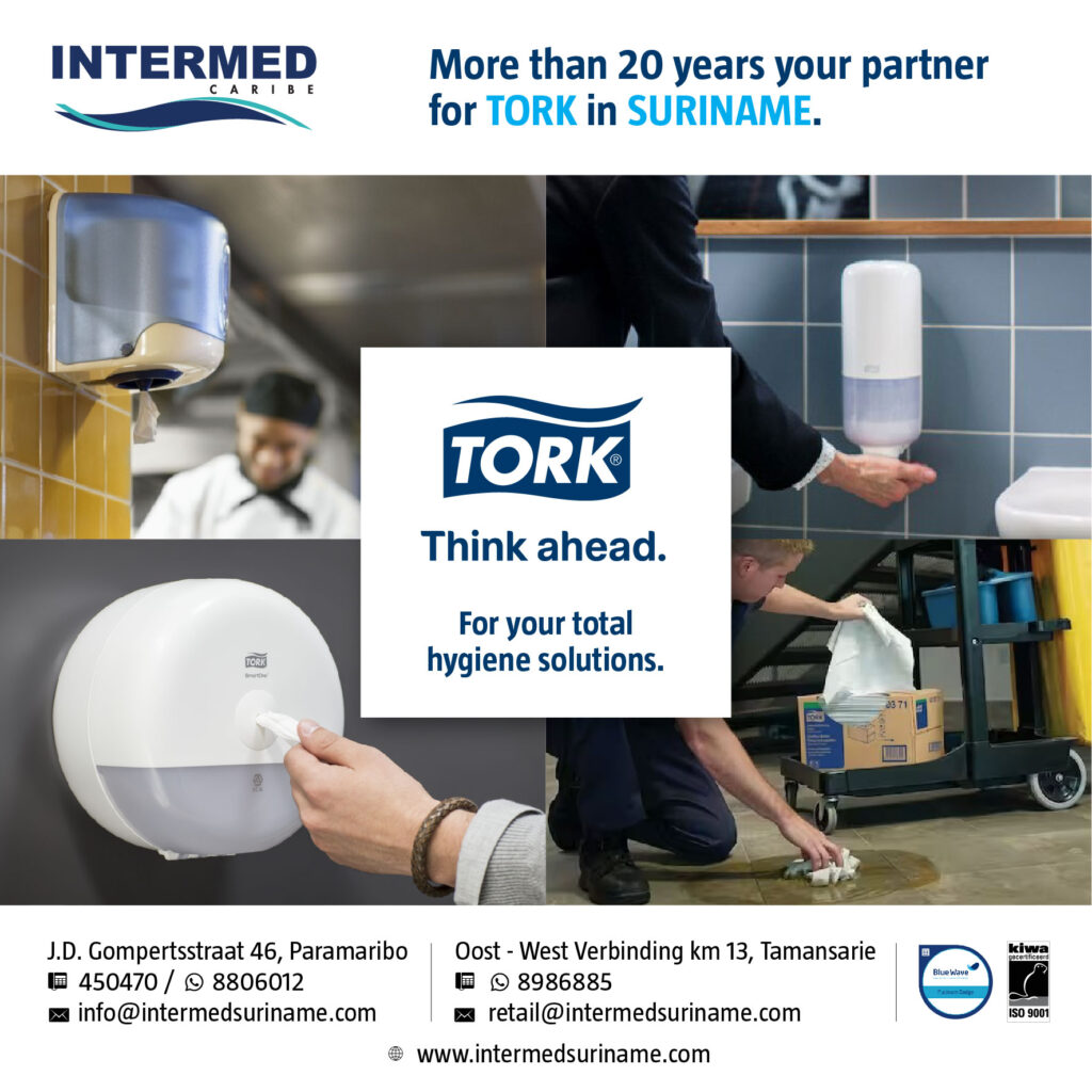 Your partner for TORK in Suriname for over 20 years