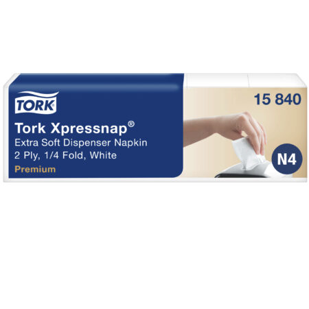 Tork Xpressnap® White Extra Soft Dispenser Napkin (per pack)