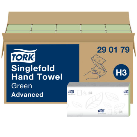 Tork Singlefold Hand Towels Green (per pack)