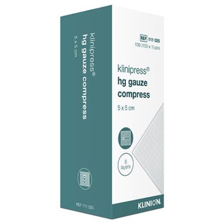 Klinion Klinipress Hg Gauze Compress Non Sterile 5x5cm 8 Ply (bx/100)