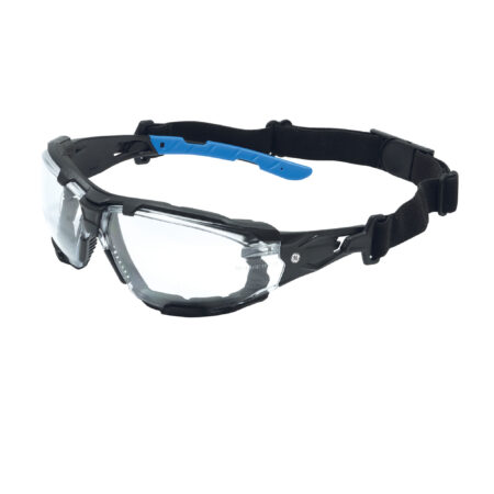 GE Safety Glasses - Clear Lens, Anti FogScratch, Frame Color Black