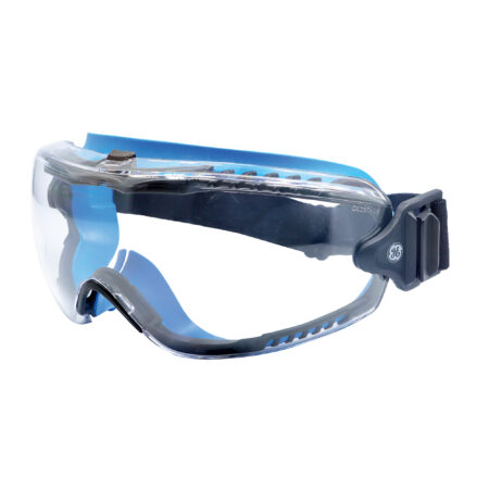 GE Safety Goggles - Anti-Fog, Frame Color Blue, Lens Color Clear