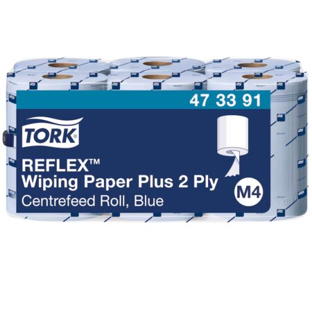 Tork Reflex™ Wiping Paper Plus Blue (per roll)