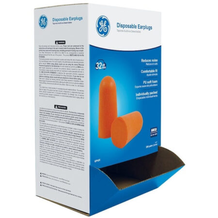 GE Foam Earplugs Bullet Shaped Uncorded (bx/200pairs)