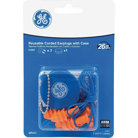 Corded Silicone Earplugs with Case (bx/3pairs)